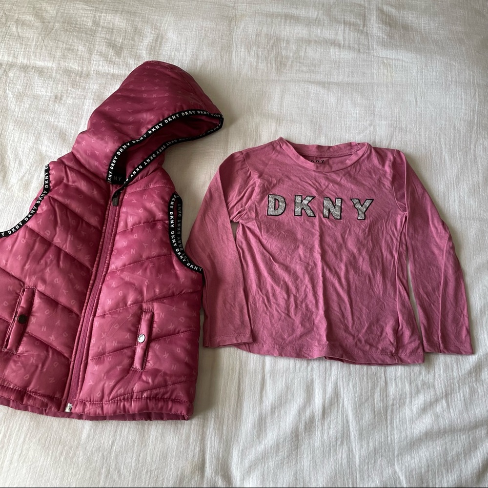 DKNY matching shirt and vest